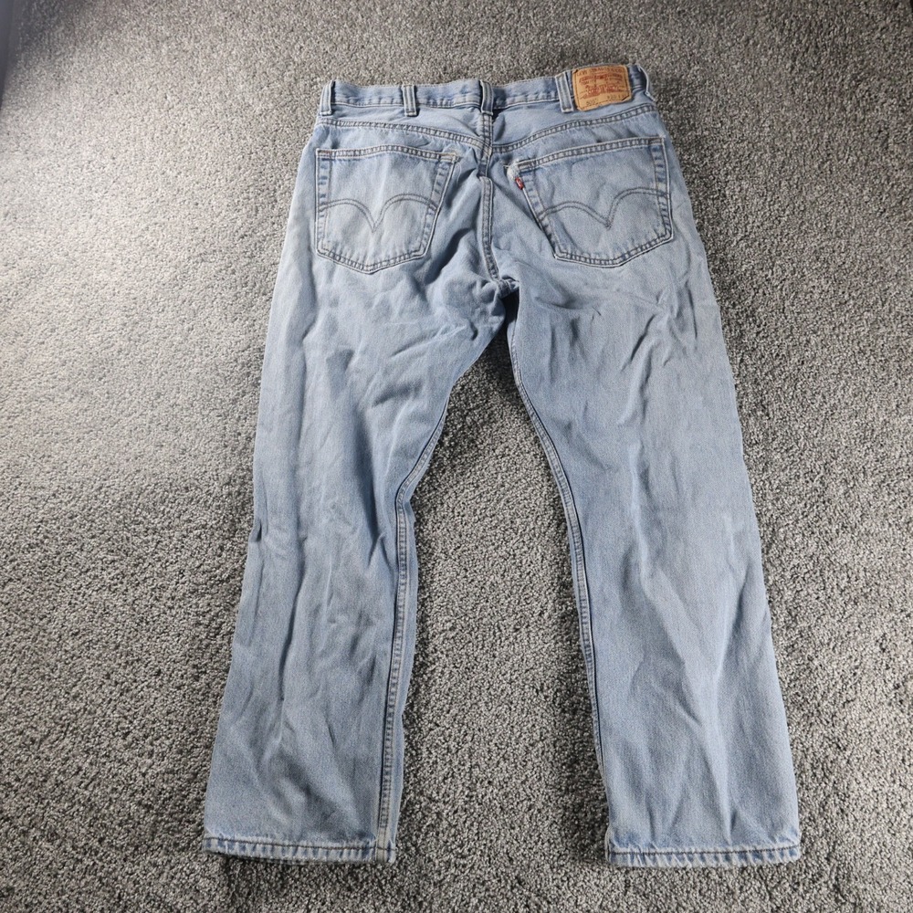 Y2K Levi's 505 Men's 38x30 Regular Fit Straight Leg Light Wash Blue Jeans